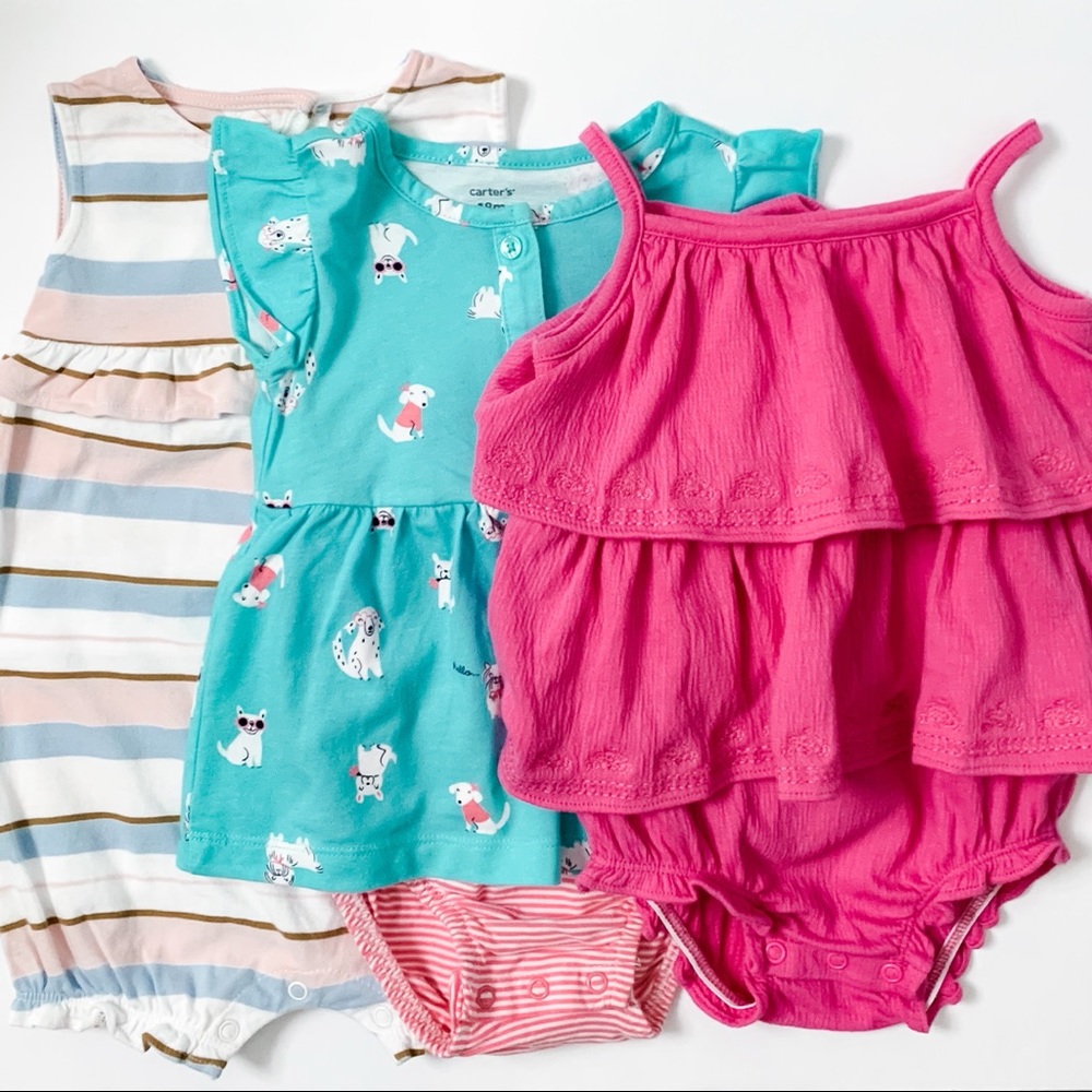 3 Carter’s one pieces